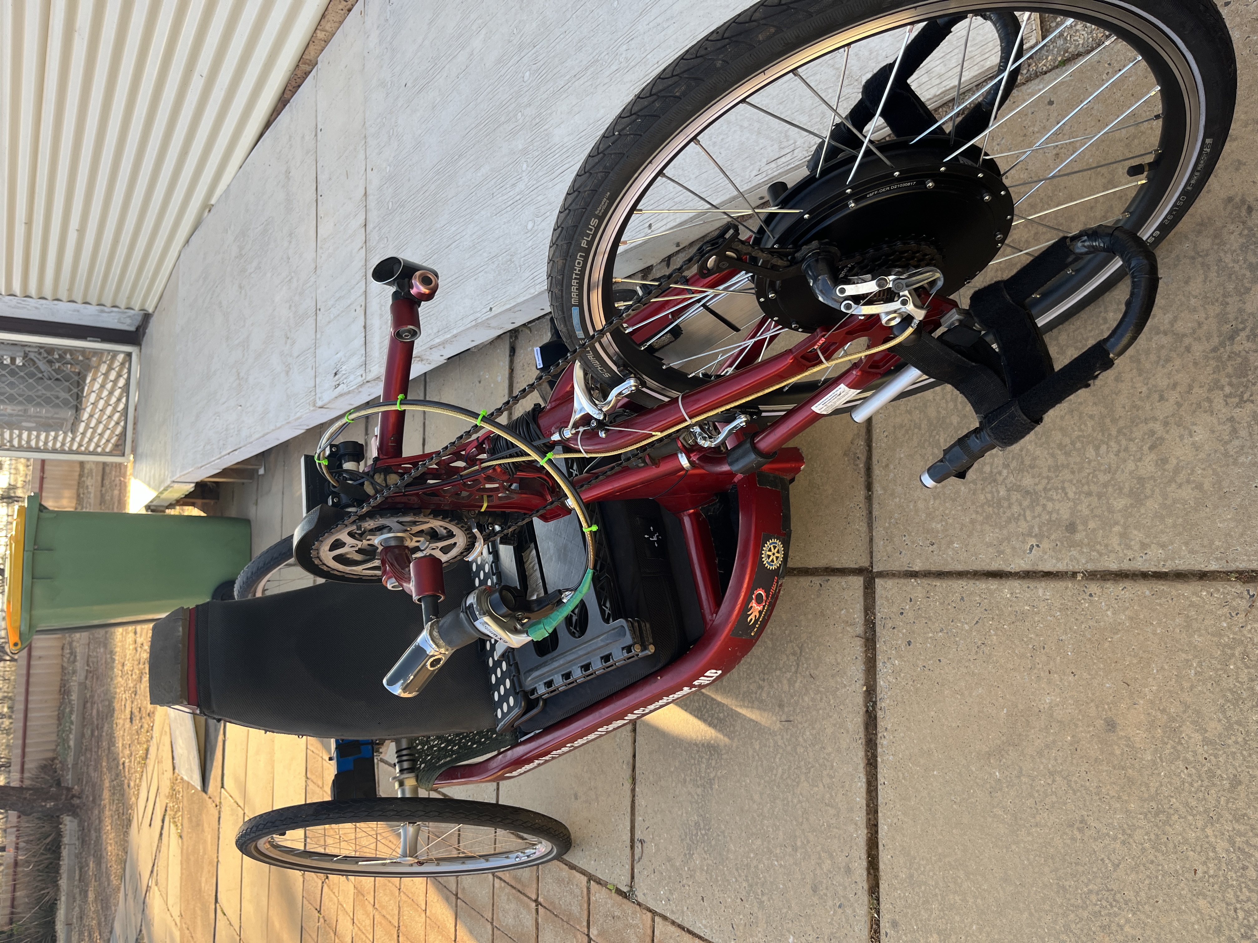Andreas's handcycle up close